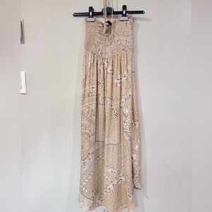 Final Touch Beige Paisley A-Line Skirt